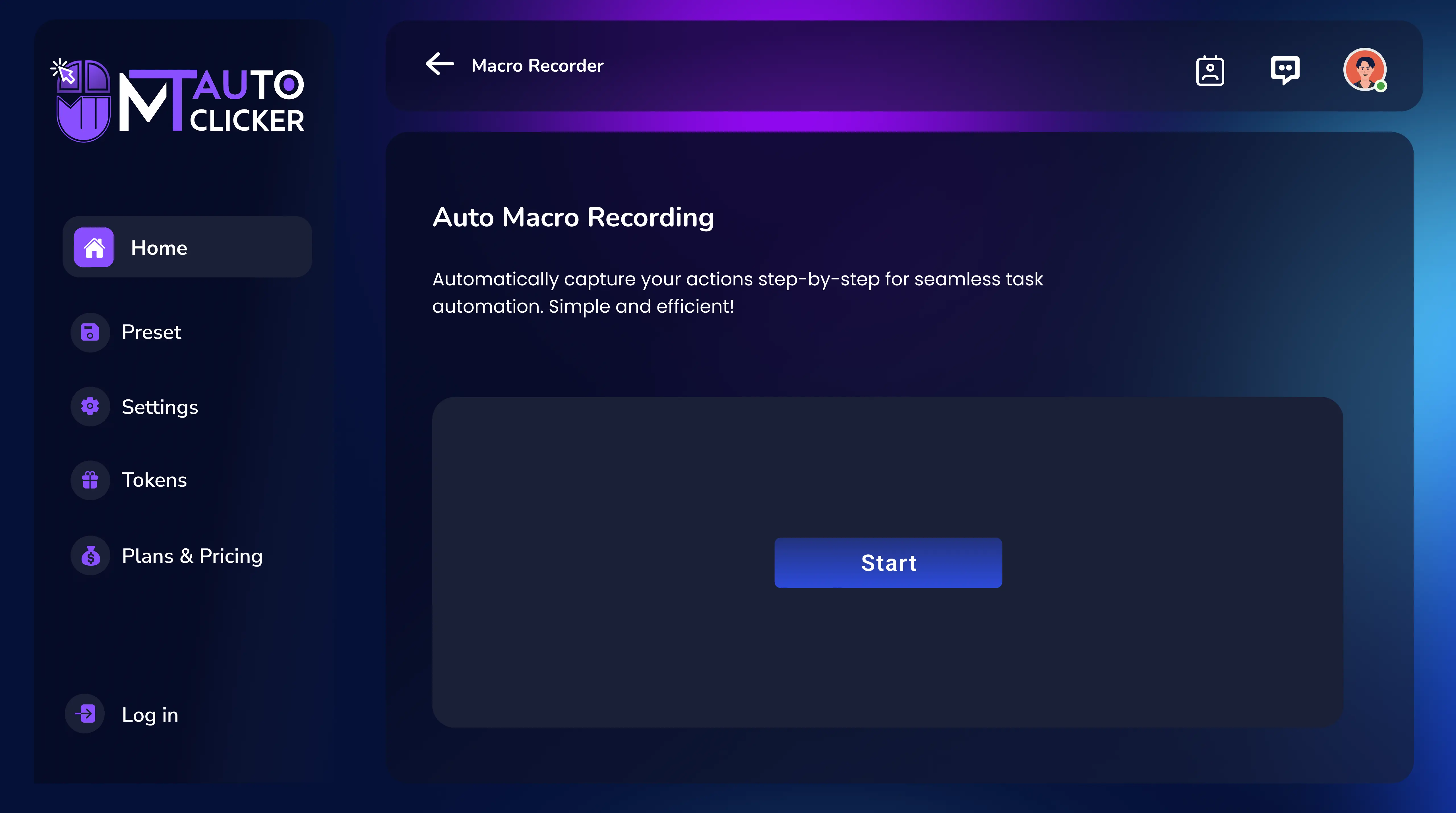 Auto Macro Recorder Interface